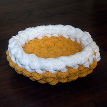 Load image into Gallery viewer, Mustard &amp; White Pet Bed - SMALL
