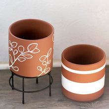 Load image into Gallery viewer, Hand Painted Terracotta Pots

