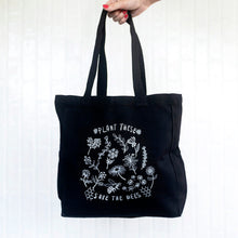 Load image into Gallery viewer, &quot;Plant These Save The Bees&quot; Tote Bag
