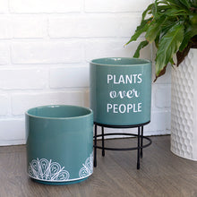 Load image into Gallery viewer, &quot;Plants Over People&quot; Planter Set With Stands
